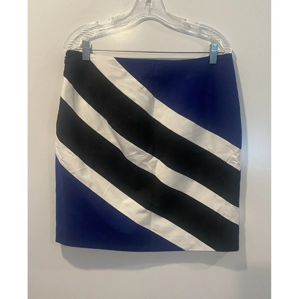 White House Black Market diagonal striped